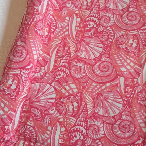 Vineyard Vines girls size 10 pink and white shell print shift dress, VGUC - Picture 2 of 6